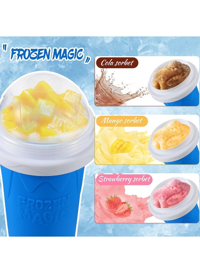 REGNBUE Slushie Cup, Slushy Maker Cup with Lid & Straw for Kids Friends Family, Portable Smoothie Squeeze Cup for Milk, Juices, and Ice Cream Make - Image 3